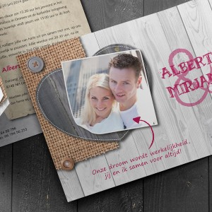 Romantisch trouwkaartje