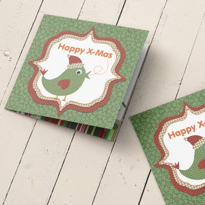 kerstkaart met gelukshanger