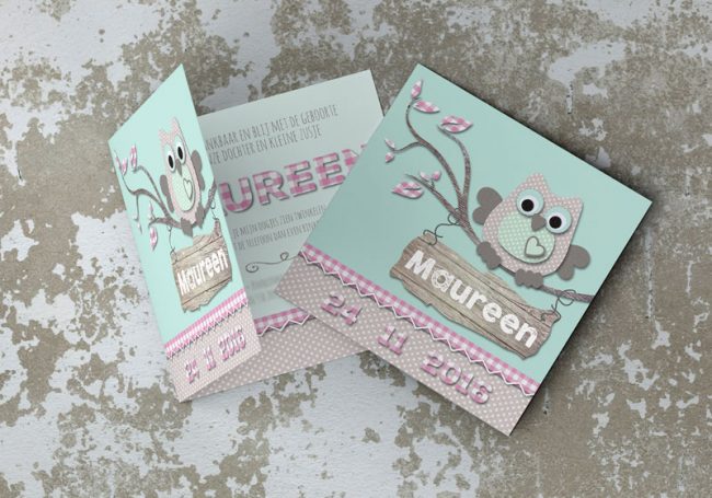 uiltje geboortekaartje