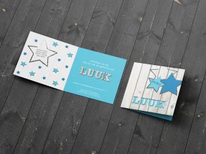 geboortekaartje sterren