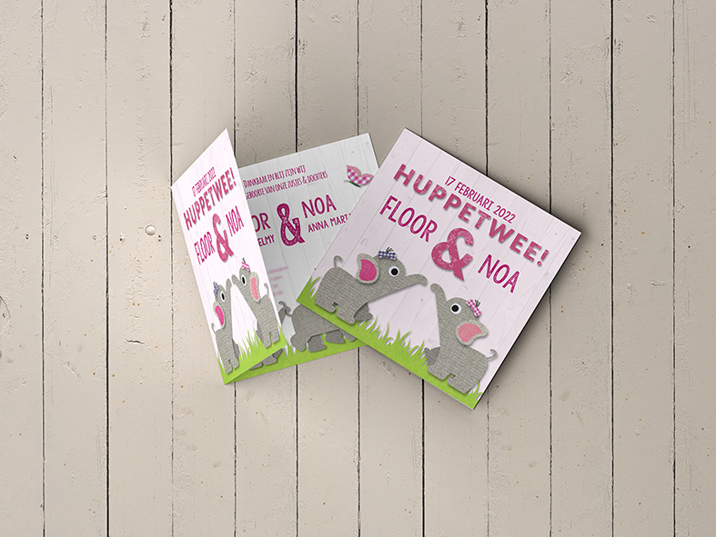 geboortekaartje Tweeling